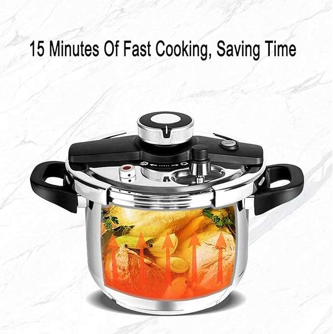 Advanced Steel Pressure Cooker with 3-Layer Base